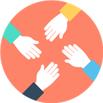 hands in a circle 